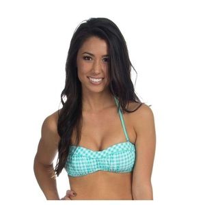 Lauren James Rouched Gingham Bandeau